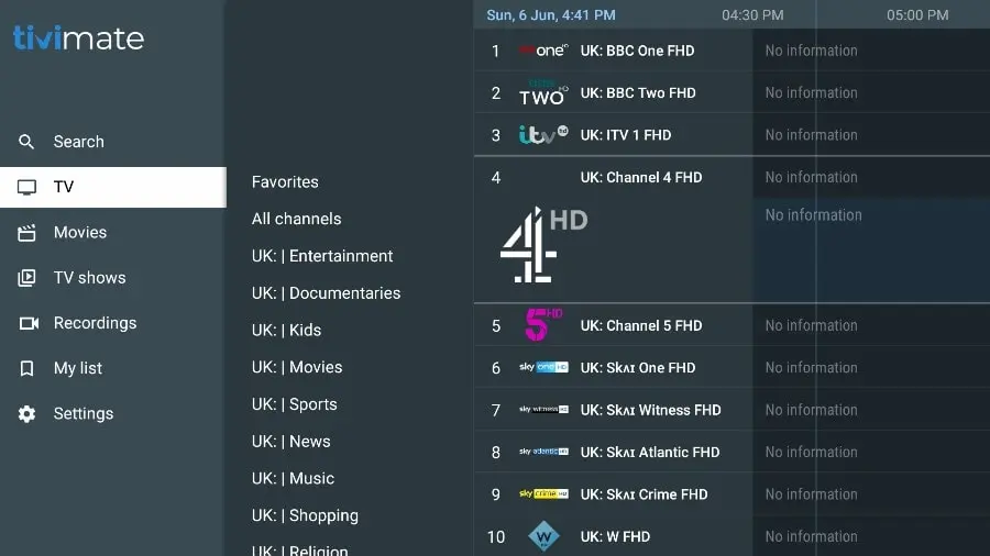 IPTV on Tablet